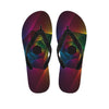 Colorful EDM Geometric Print Flip Flops