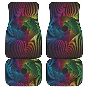 Colorful EDM Geometric Print Front and Back Car Floor Mats