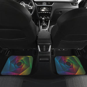 Colorful EDM Geometric Print Front and Back Car Floor Mats