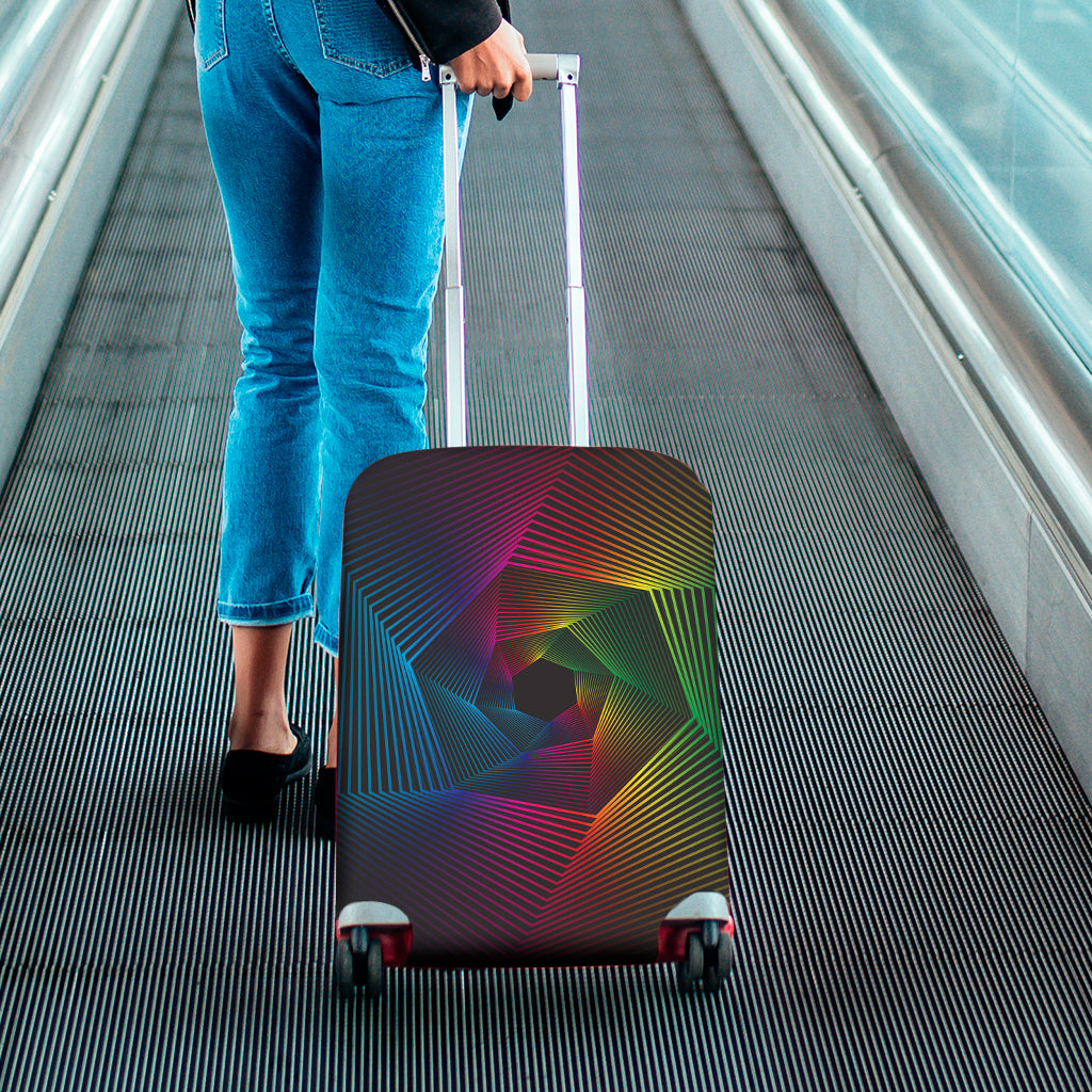 Colorful EDM Geometric Print Luggage Cover