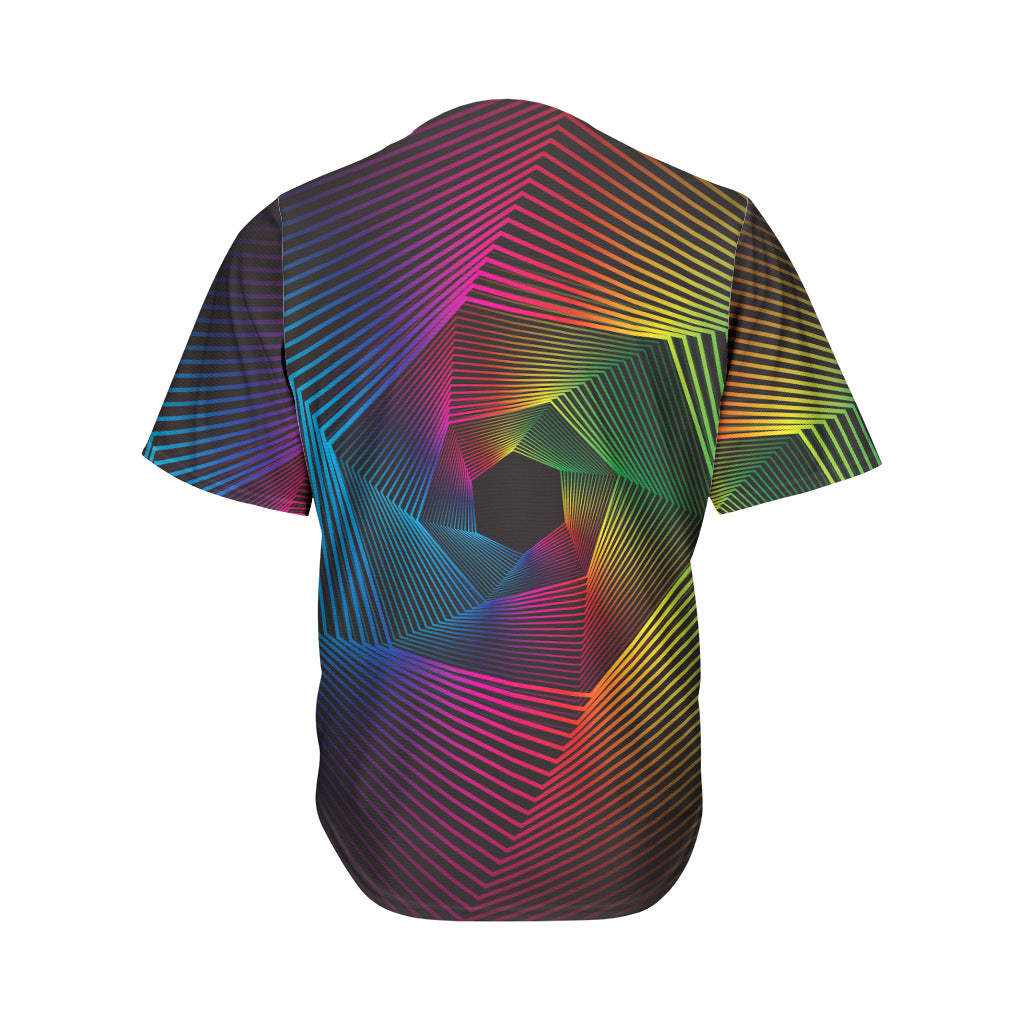 Colorful EDM Geometric Print Men's Baseball Jersey