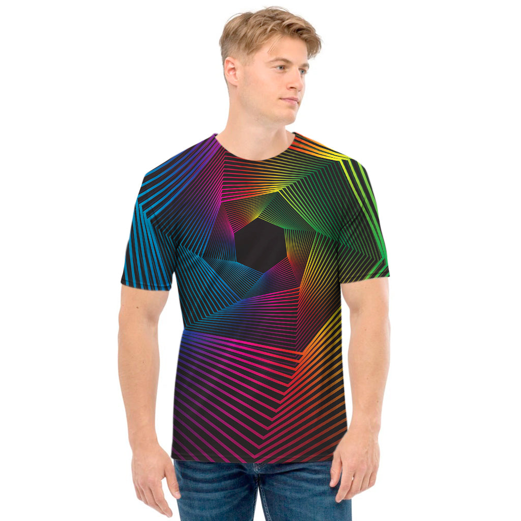 Colorful EDM Geometric Print Men's T-Shirt