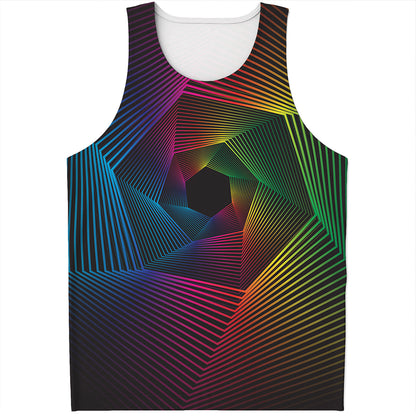 Colorful EDM Geometric Print Men's Tank Top