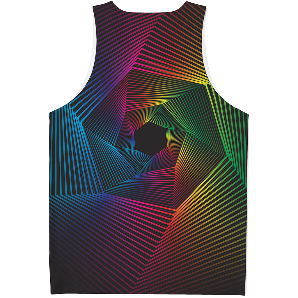 Colorful EDM Geometric Print Men's Tank Top