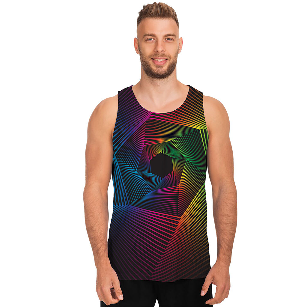 Colorful EDM Geometric Print Men's Tank Top