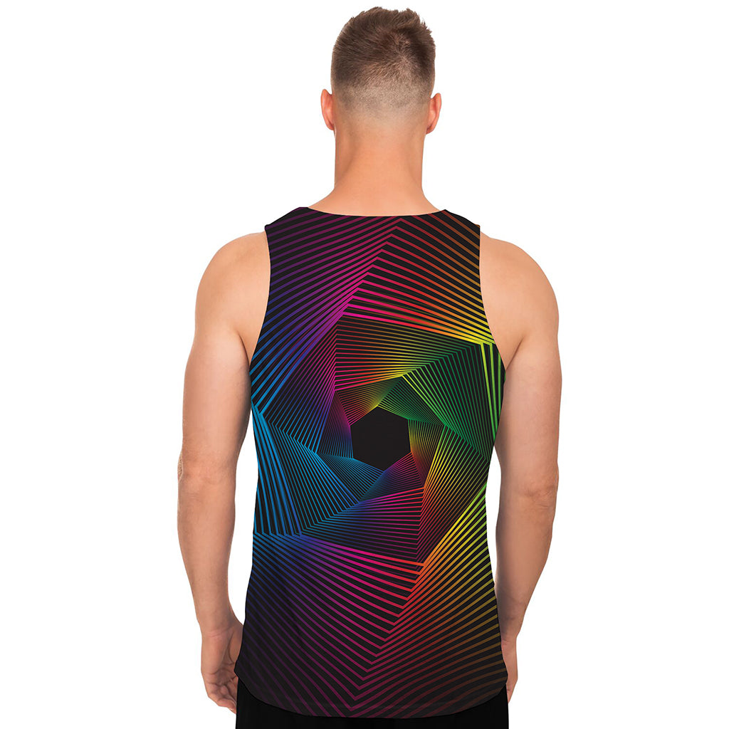 Colorful EDM Geometric Print Men's Tank Top