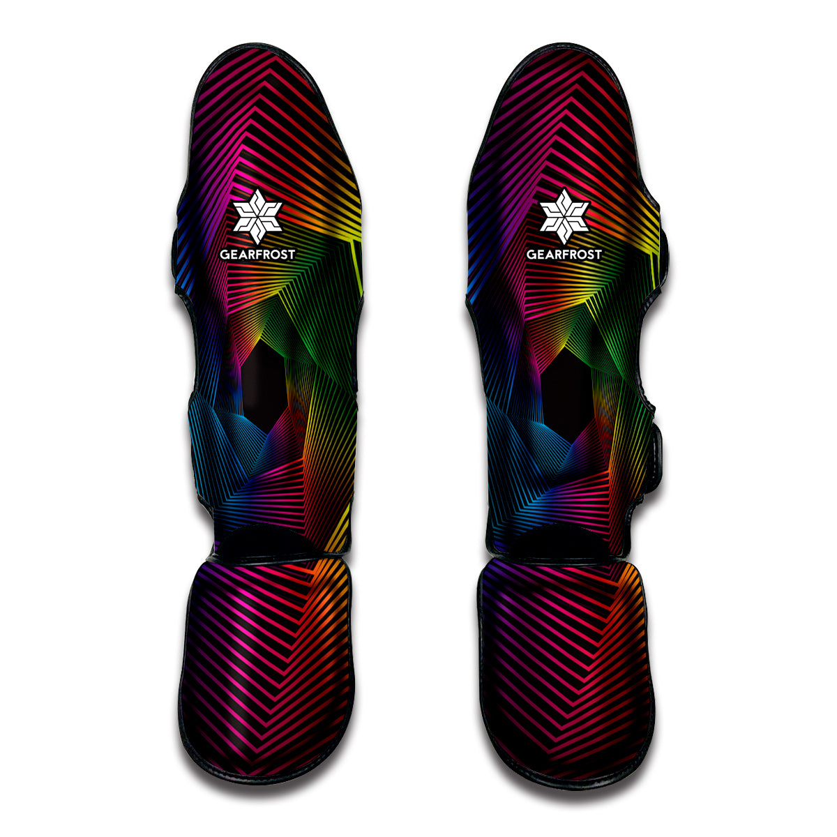 Colorful EDM Geometric Print Muay Thai Shin Guard