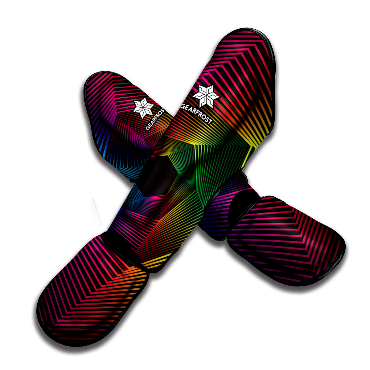 Colorful EDM Geometric Print Muay Thai Shin Guard