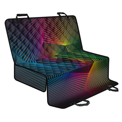 Colorful EDM Geometric Print Pet Car Back Seat Cover