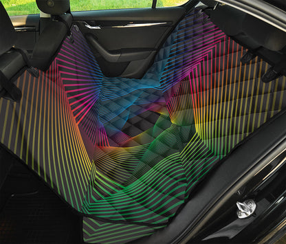 Colorful EDM Geometric Print Pet Car Back Seat Cover