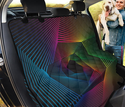 Colorful EDM Geometric Print Pet Car Back Seat Cover