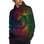 Colorful EDM Geometric Print Pullover Hoodie