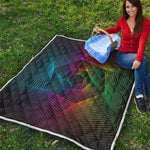 Colorful EDM Geometric Print Quilt