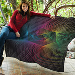 Colorful EDM Geometric Print Quilt