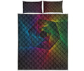 Colorful EDM Geometric Print Quilt Bed Set