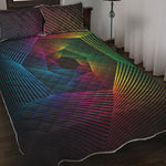 Colorful EDM Geometric Print Quilt Bed Set