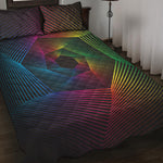 Colorful EDM Geometric Print Quilt Bed Set
