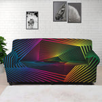 Colorful EDM Geometric Print Sofa Cover