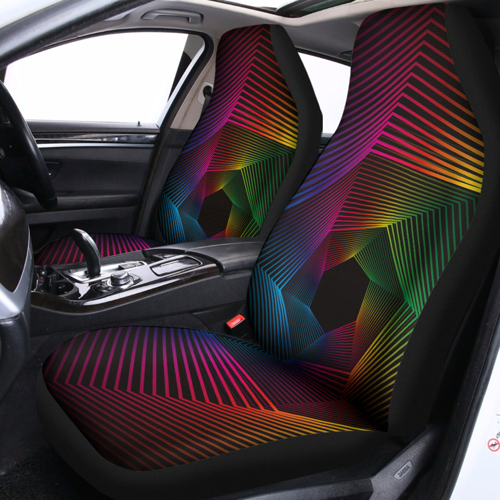 Colorful EDM Geometric Print Universal Fit Car Seat Covers