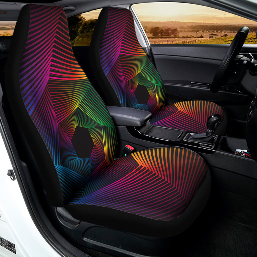 Colorful EDM Geometric Print Universal Fit Car Seat Covers