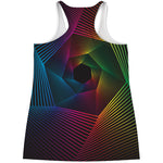 Colorful EDM Geometric Print Women's Racerback Tank Top