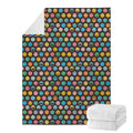 Colorful Emoji Faces Pattern Print Blanket