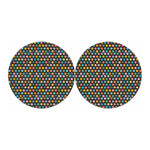Colorful Emoji Faces Pattern Print Car Coasters