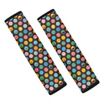 Colorful Emoji Faces Pattern Print Car Seat Belt Covers