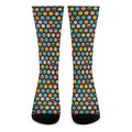 Colorful Emoji Faces Pattern Print Crew Socks