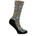 Colorful Emoji Faces Pattern Print Crew Socks