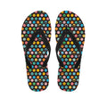 Colorful Emoji Faces Pattern Print Flip Flops