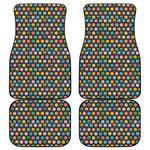 Colorful Emoji Faces Pattern Print Front and Back Car Floor Mats