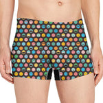Colorful Emoji Faces Pattern Print Men's Boxer Briefs
