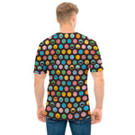 Colorful Emoji Faces Pattern Print Men's T-Shirt
