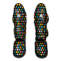 Colorful Emoji Faces Pattern Print Muay Thai Shin Guards