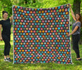 Colorful Emoji Faces Pattern Print Quilt