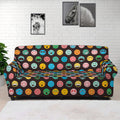 Colorful Emoji Faces Pattern Print Sofa Cover