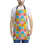 Colorful Emoji Pattern Print Apron