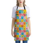 Colorful Emoji Pattern Print Apron