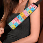 Colorful Emoji Pattern Print Car Seat Belt Covers