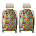 Colorful Emoji Pattern Print Car Seat Organizers
