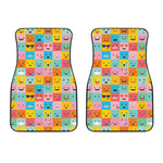 Colorful Emoji Pattern Print Front Car Floor Mats