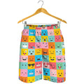Colorful Emoji Pattern Print Men's Shorts