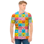 Colorful Emoji Pattern Print Men's T-Shirt