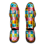 Colorful Emoji Pattern Print Muay Thai Shin Guard