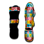 Colorful Emoji Pattern Print Muay Thai Shin Guard