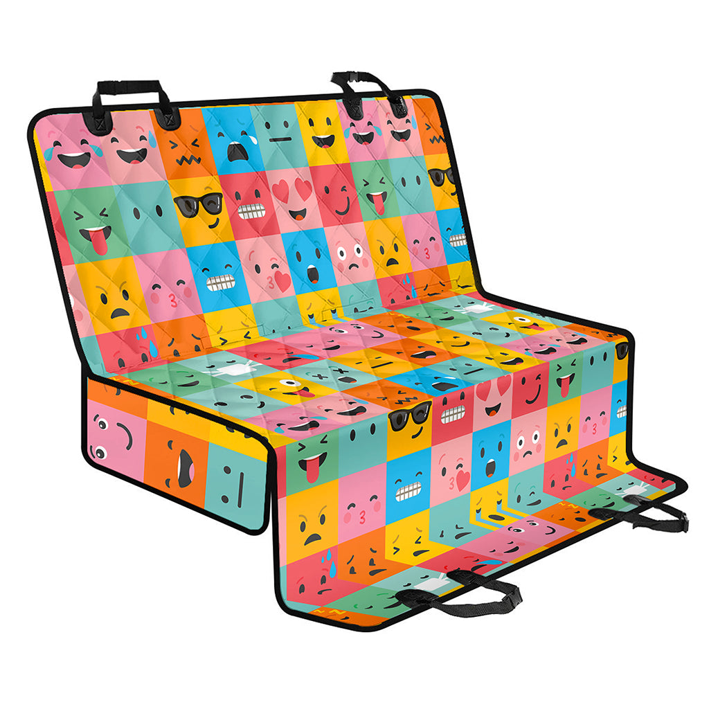 Colorful Emoji Pattern Print Pet Car Back Seat Cover