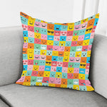 Colorful Emoji Pattern Print Pillow Cover