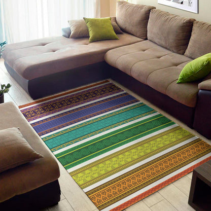 Colorful Ethnic Pattern Print Area Rug