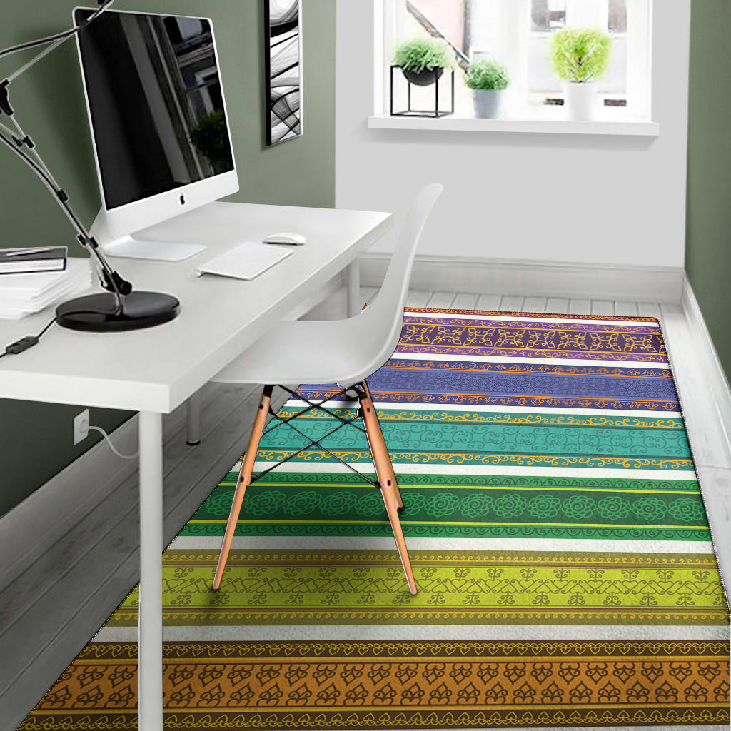 Colorful Ethnic Pattern Print Area Rug